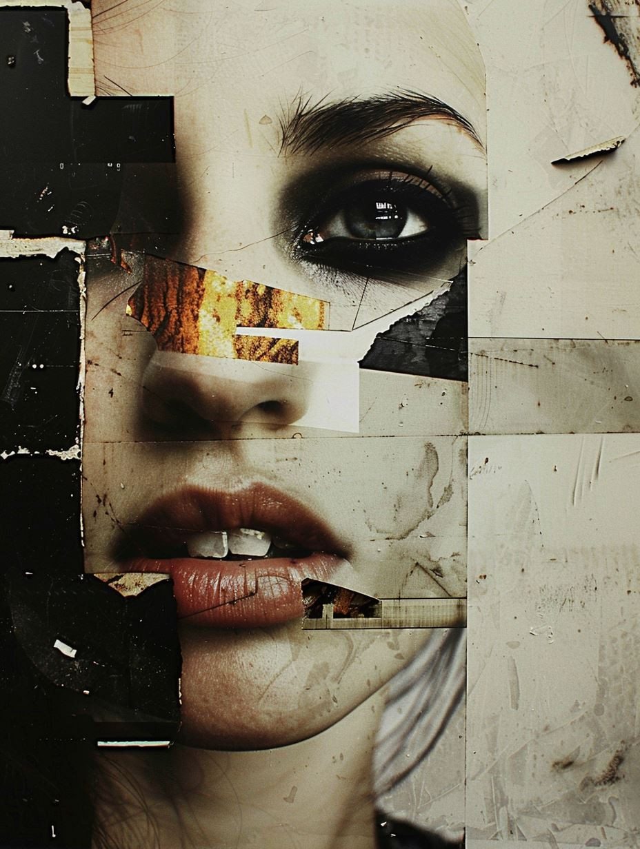Fragmented Souls: A Collage of Gaze - Image 2