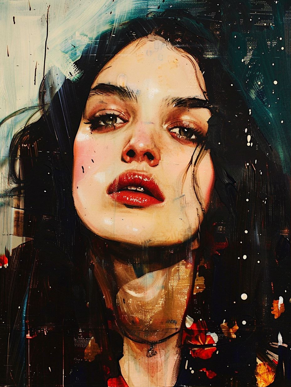 Melancholic Portraits in Dark Ink - Image 1