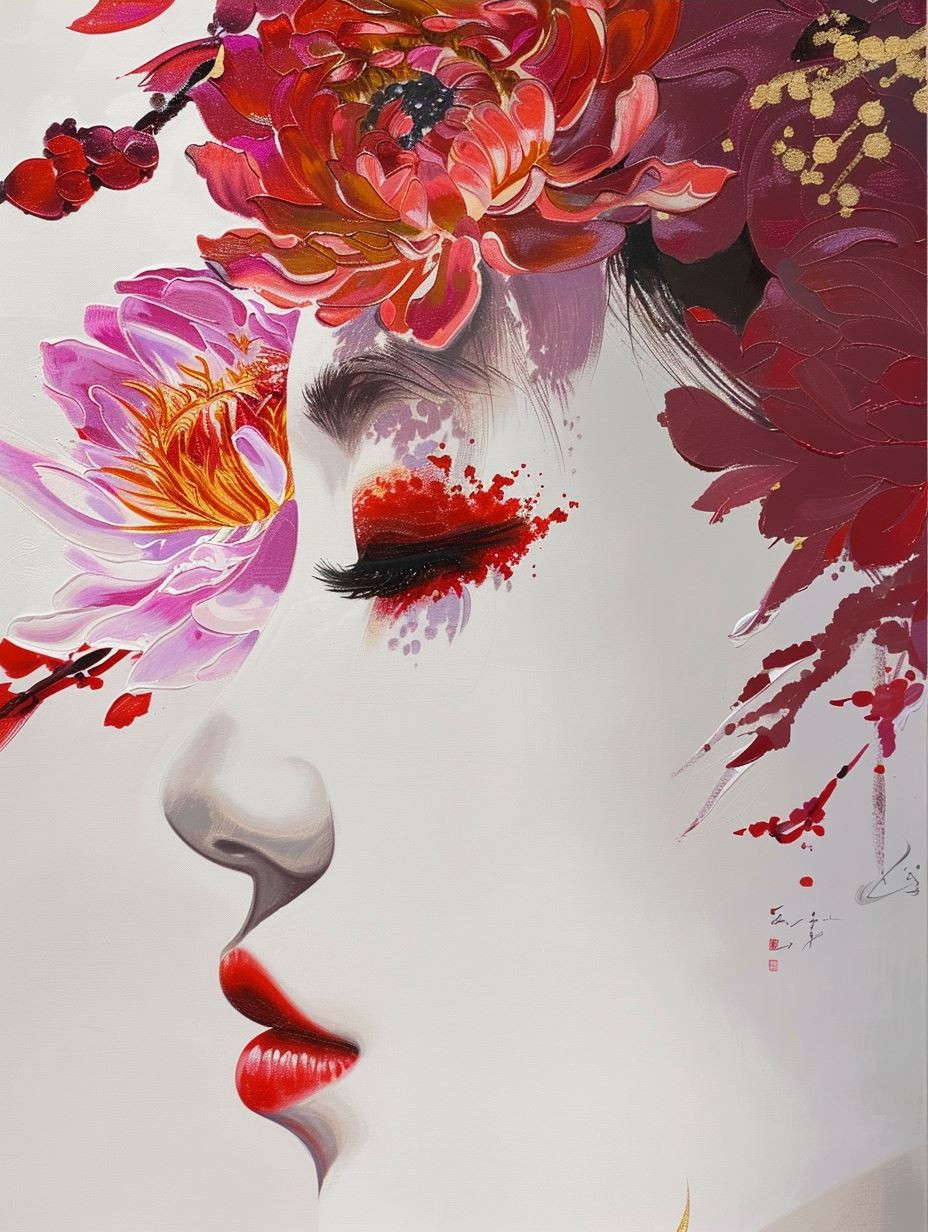 Crimson Bloom Gaze - Image 3