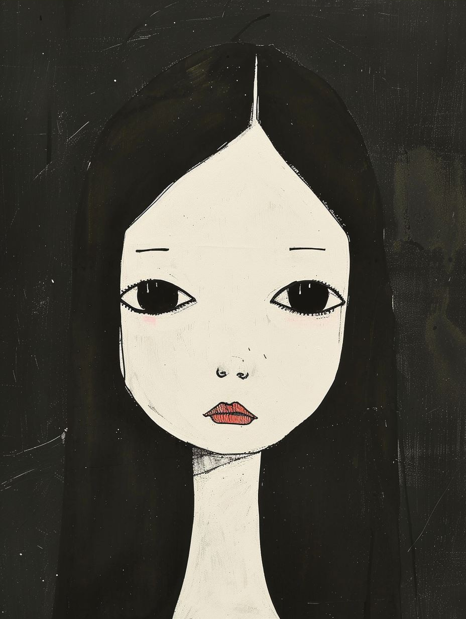 Melancholy Portraits in Minimalist Ink - Image 4