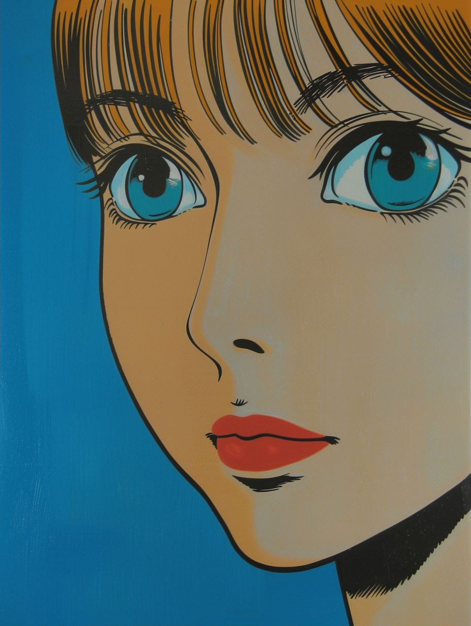 Minimalist Noir Anime Portrait - Image 2