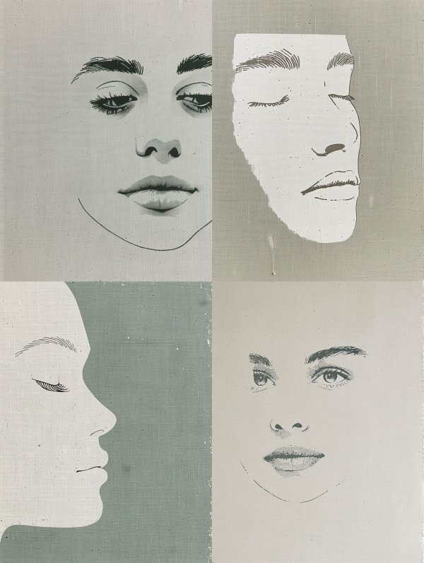 Minimalist Charcoal Portrait Studies