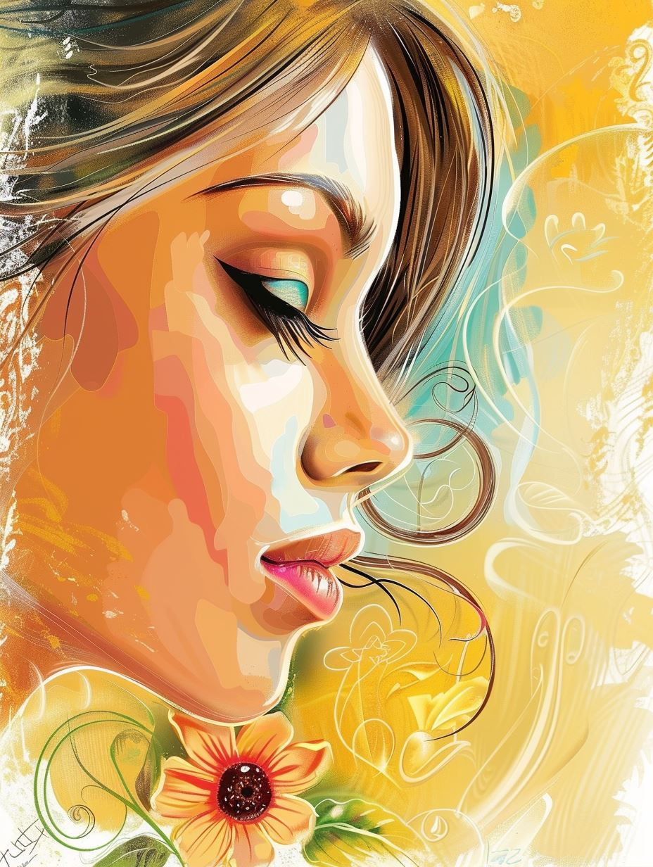 Golden Ethereal Floral Portraits - Image 2