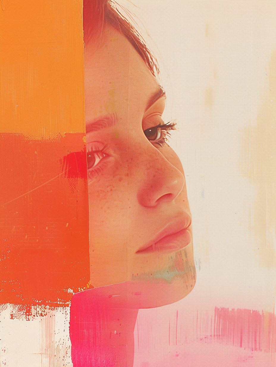Vibrant Fragmented Portrait - Image 1