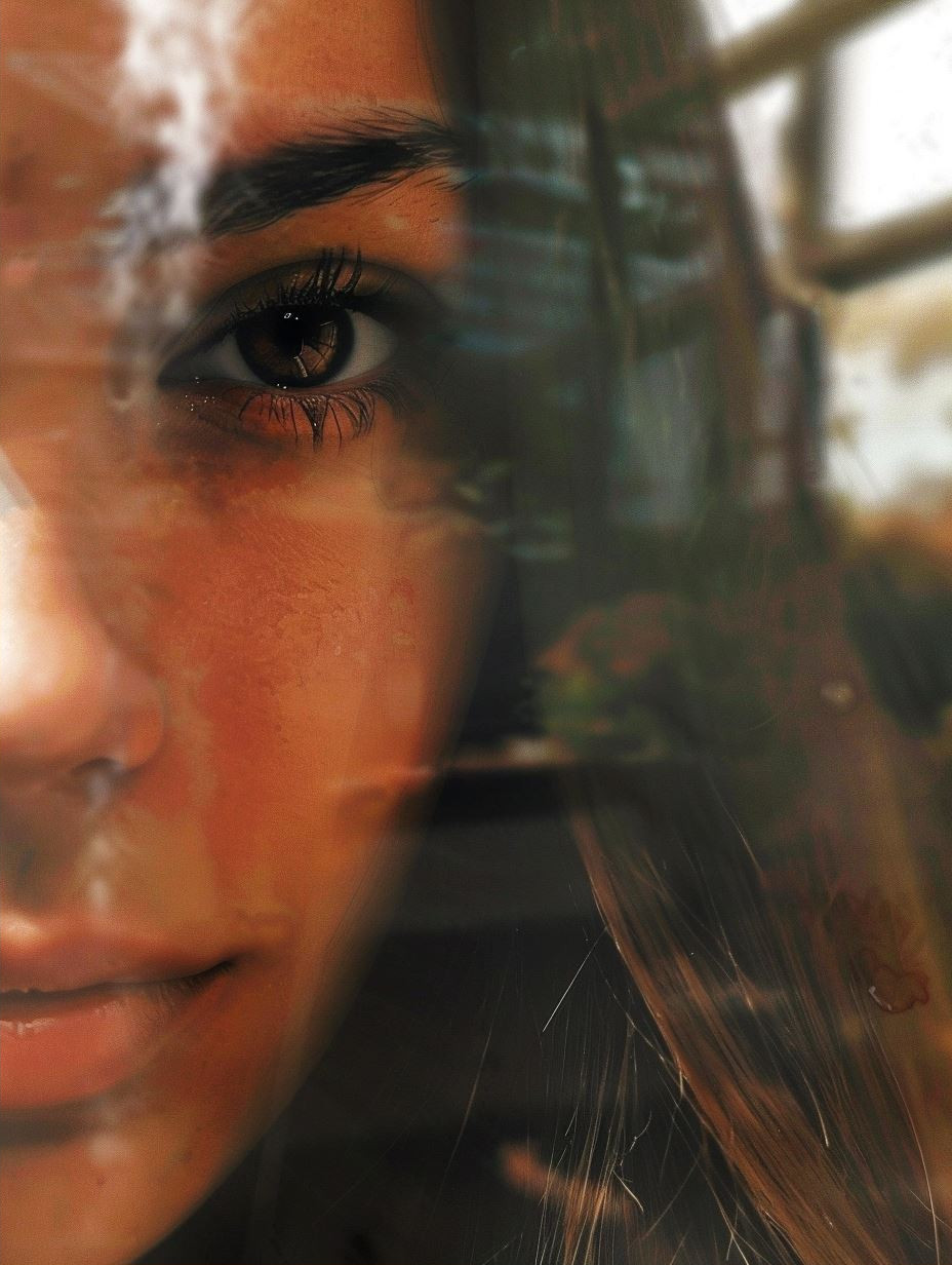 Fragmented Gaze Through Rain - Image 2