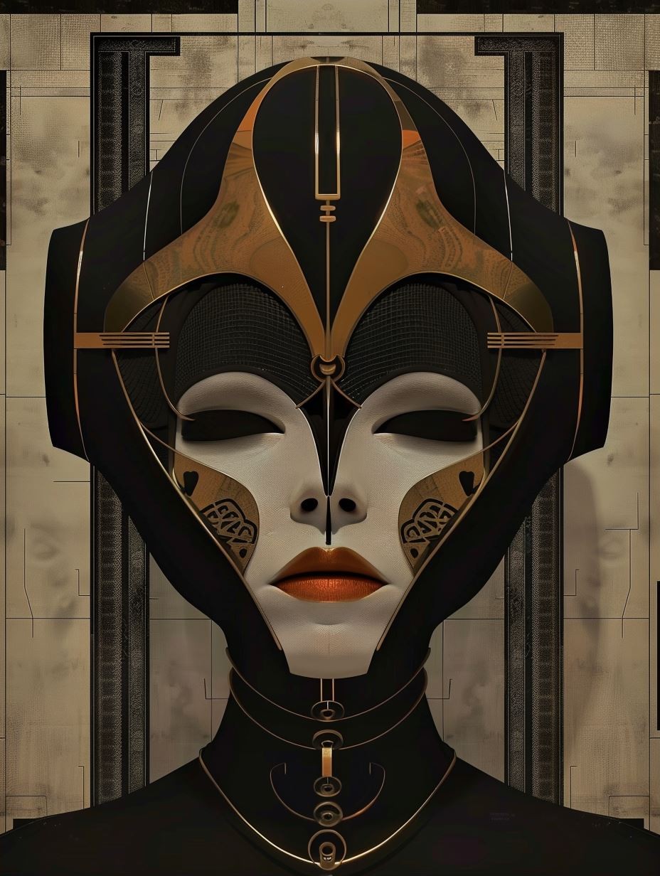 Cybernetic Gilded Android Portrait - Image 4