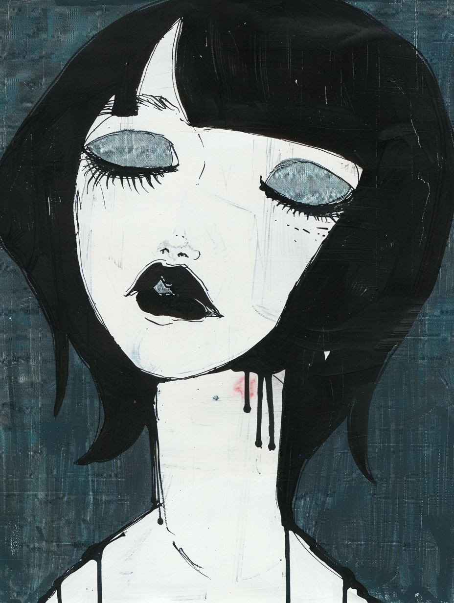 Melancholy Gazes in Ink - Image 1