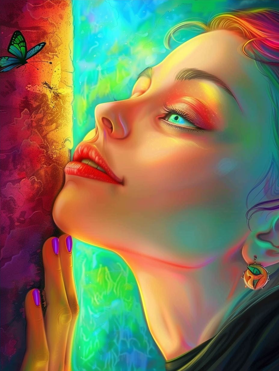 Prismatic Neon Portrait Glow - Image 4