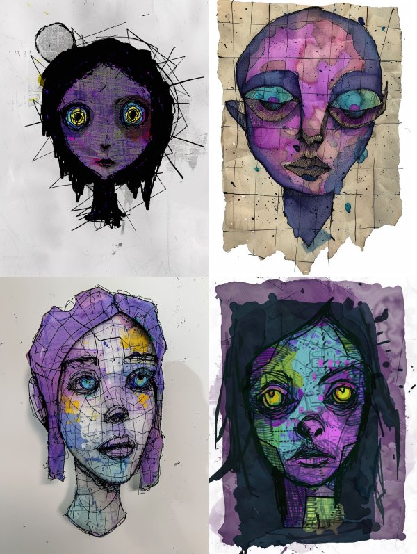 Surrealist Ethereal Portrait Studies