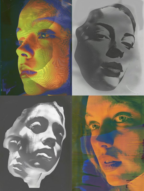 Surrealist Fluid Portrait Studies