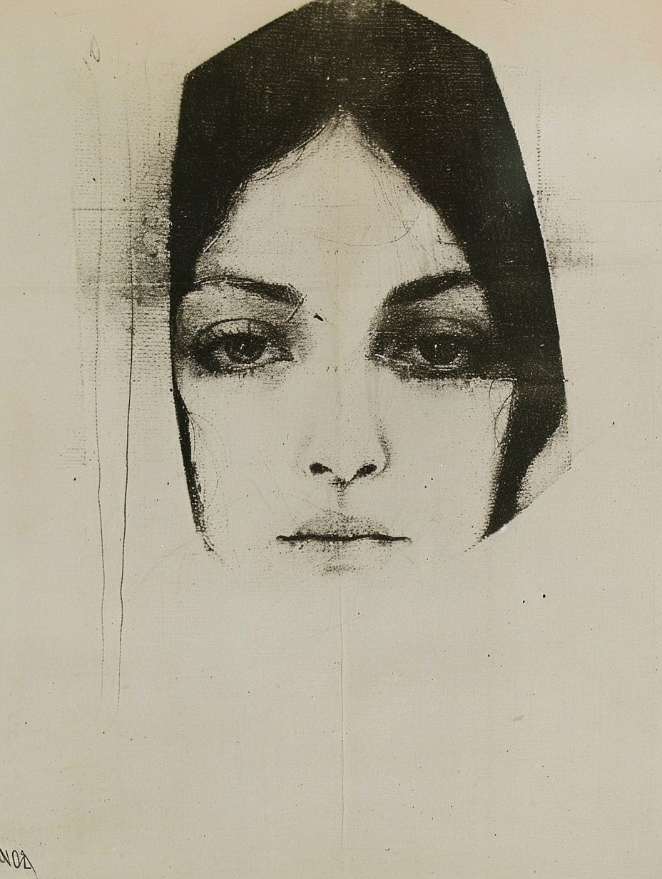 Fragmented Soul in Monochrome Ink - Image 4