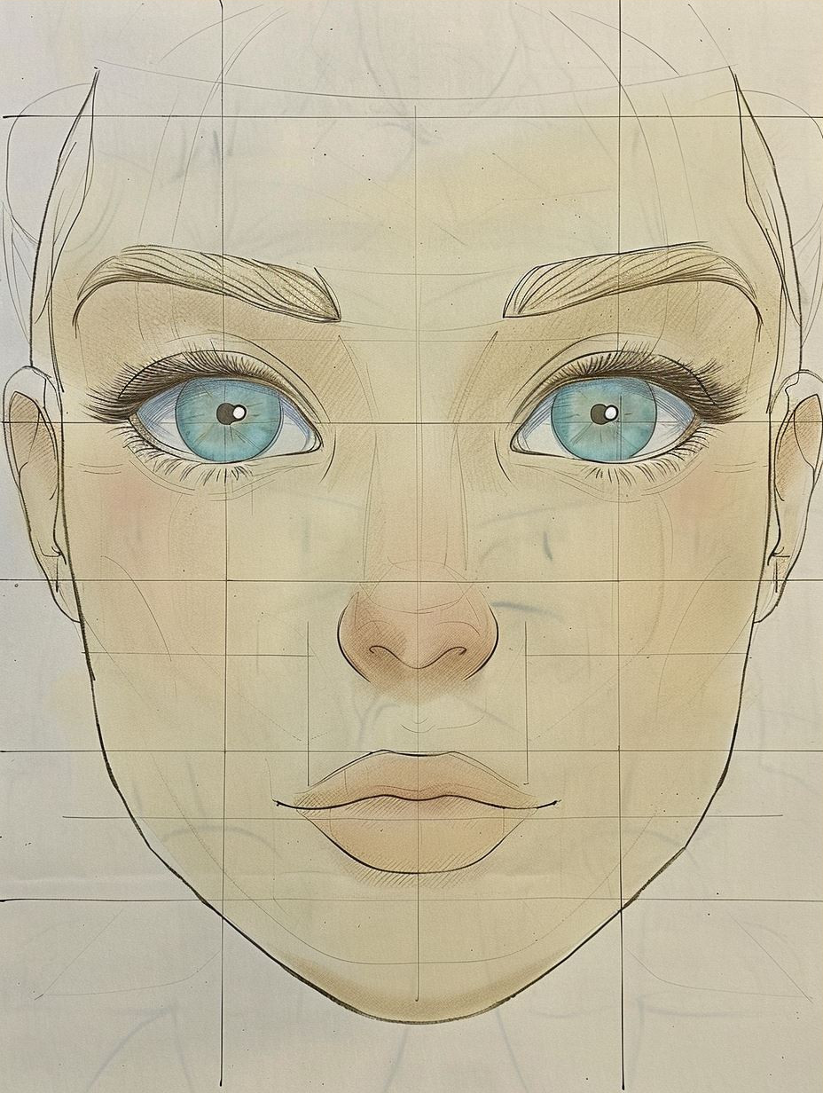 Digital Portrait Study: Female Face Variations - Image 3