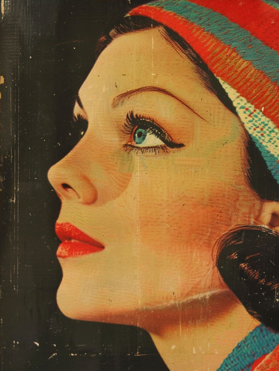 Vintage Mid Century Portrait Collage - Image 4