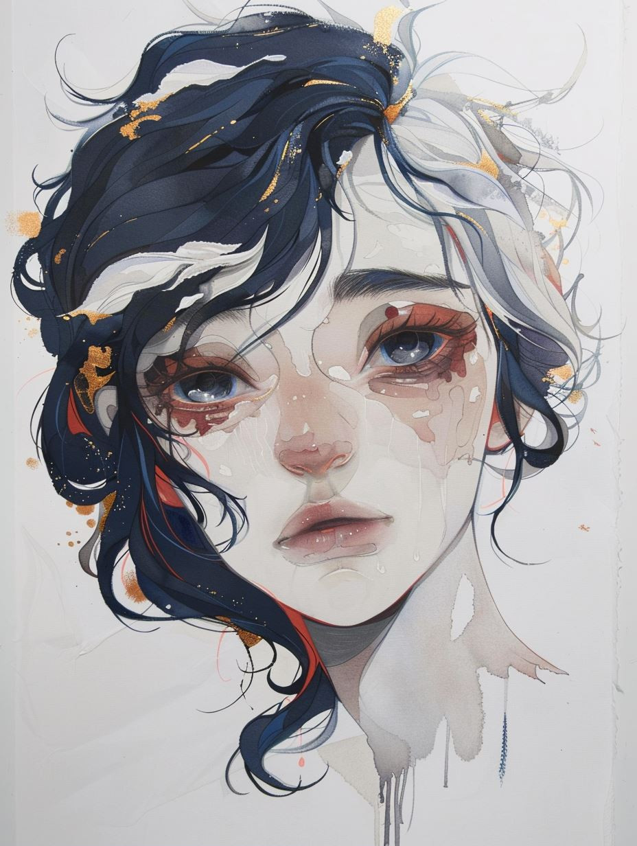 Ethereal Visions of Dark-Haired Beauties - Image 1