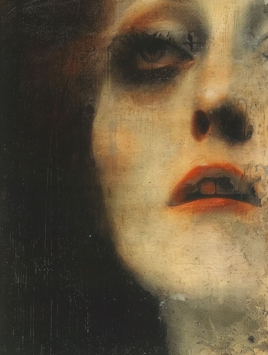 Haunting Charcoal Ethereal Portrait - Image 4