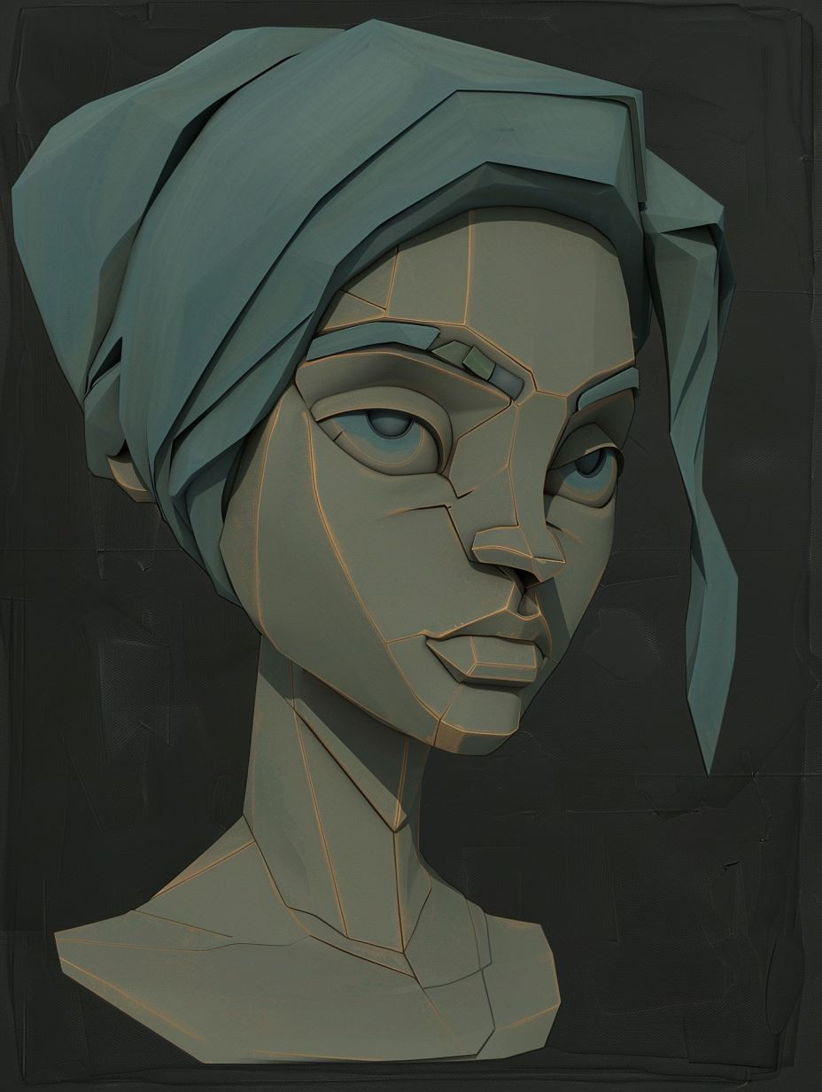 Angular Low Poly Portrait - Image 3