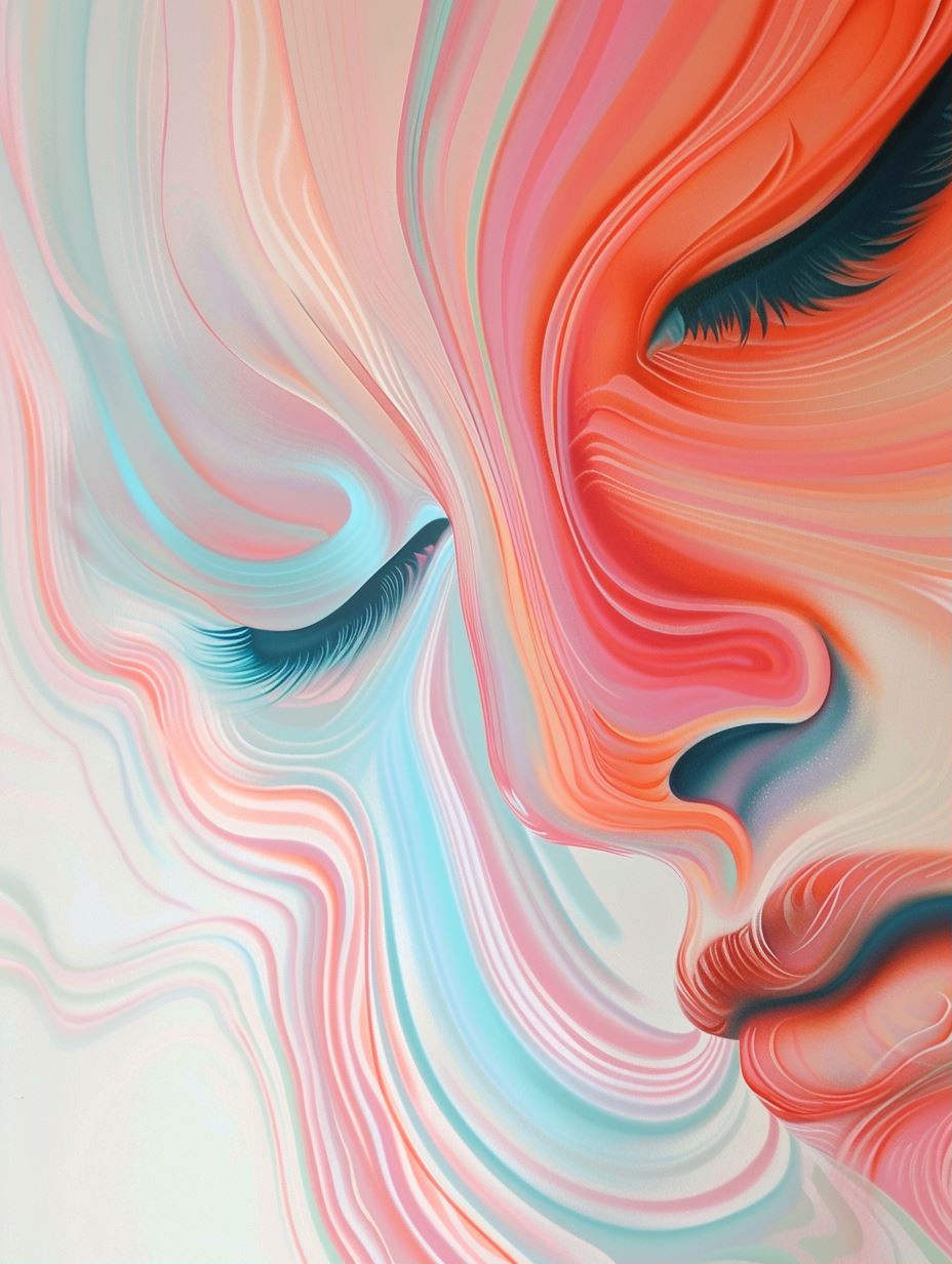 Fluid Dreams of Pastel Faces - Image 1
