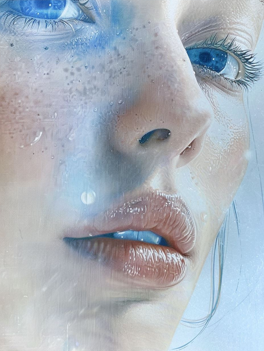 Ethereal Gaze: A Study in Blue - Image 4