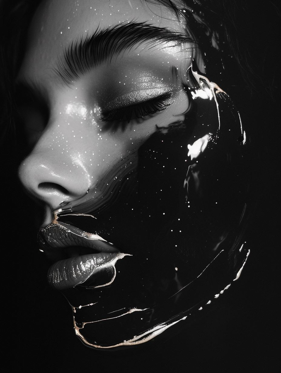 Fractured Gilded Porcelain Portrait - Image 2