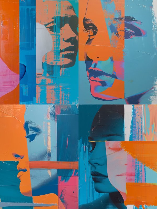 Fragmented Visions in Neon