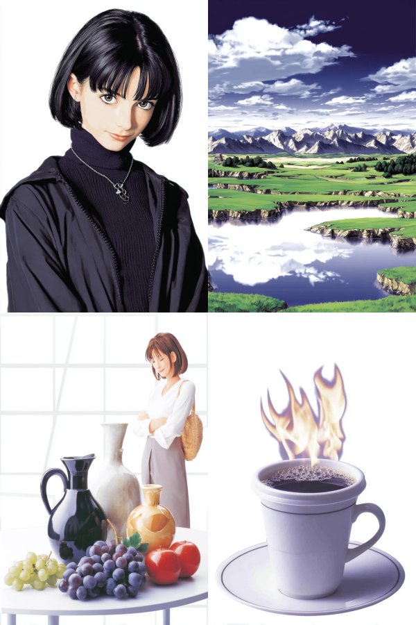 Anime Art Collage: Characters and Landscapes