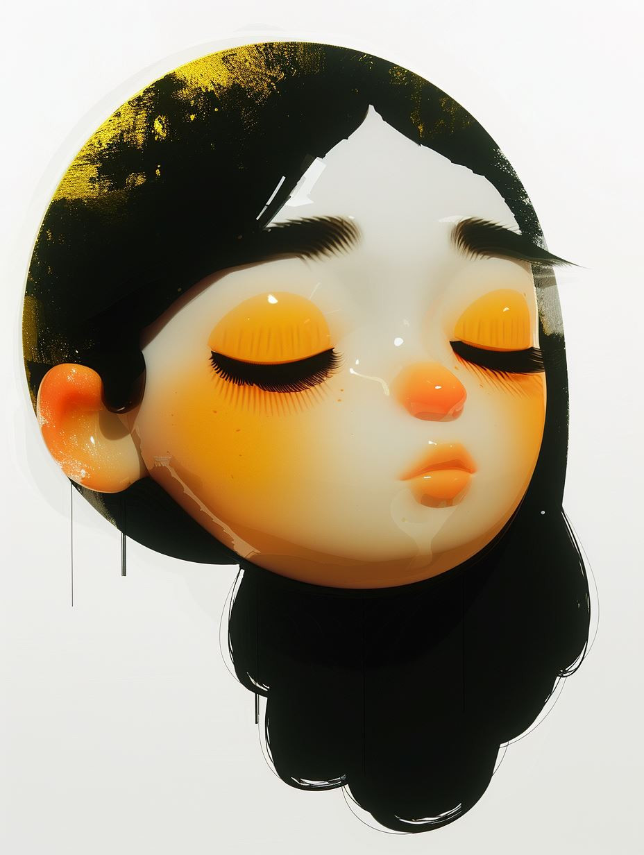 Glossy Porcelain Dream Portrait