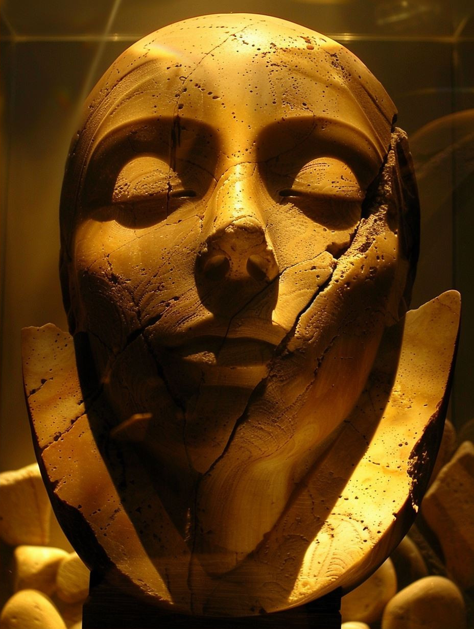 Golden Echoes of Ancient Faces - Image 2