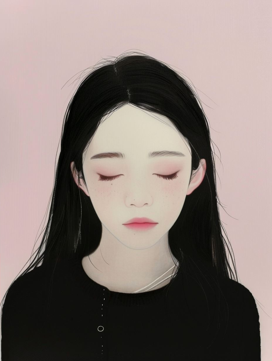 Blush Minimalist Portrait - Image 2