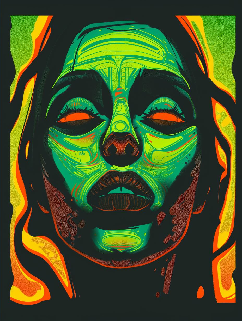 Neon Visions: Surreal Female Portraits - Image 2