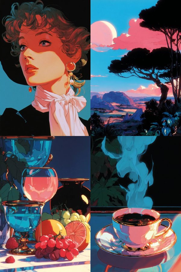 Vibrant Anime Aesthetic Collage