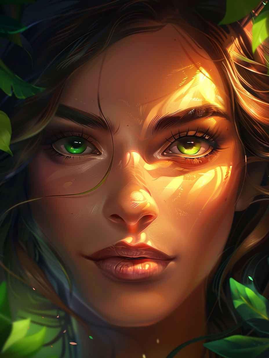 Golden Forest Gaze - Image 1