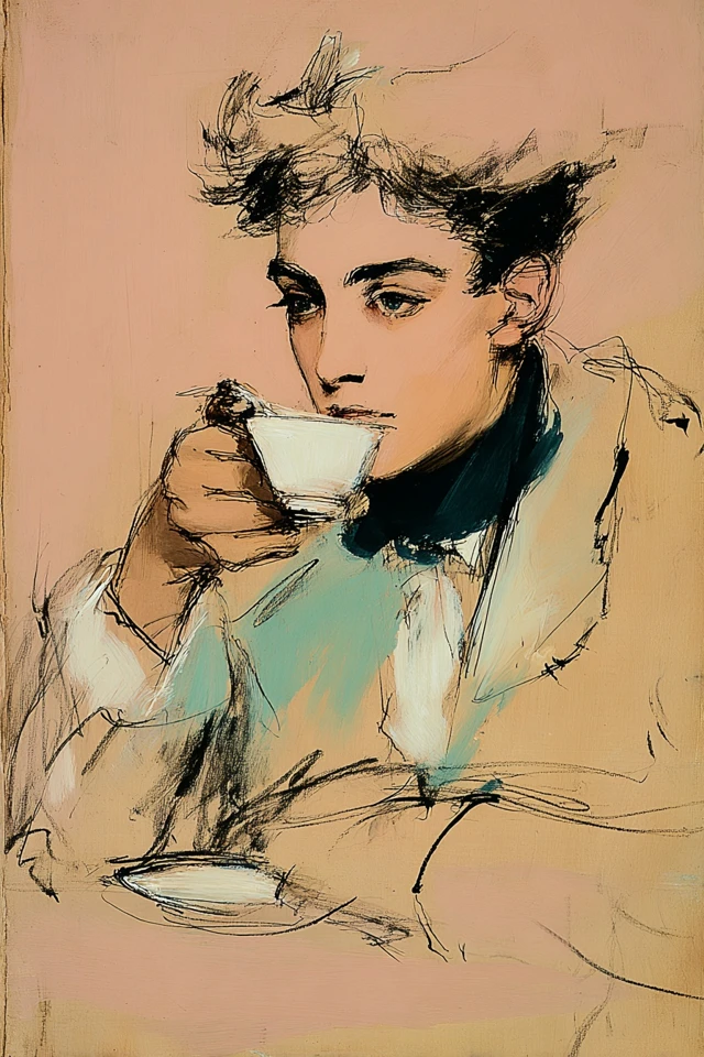 Classical Charcoal Elegance - Image 4