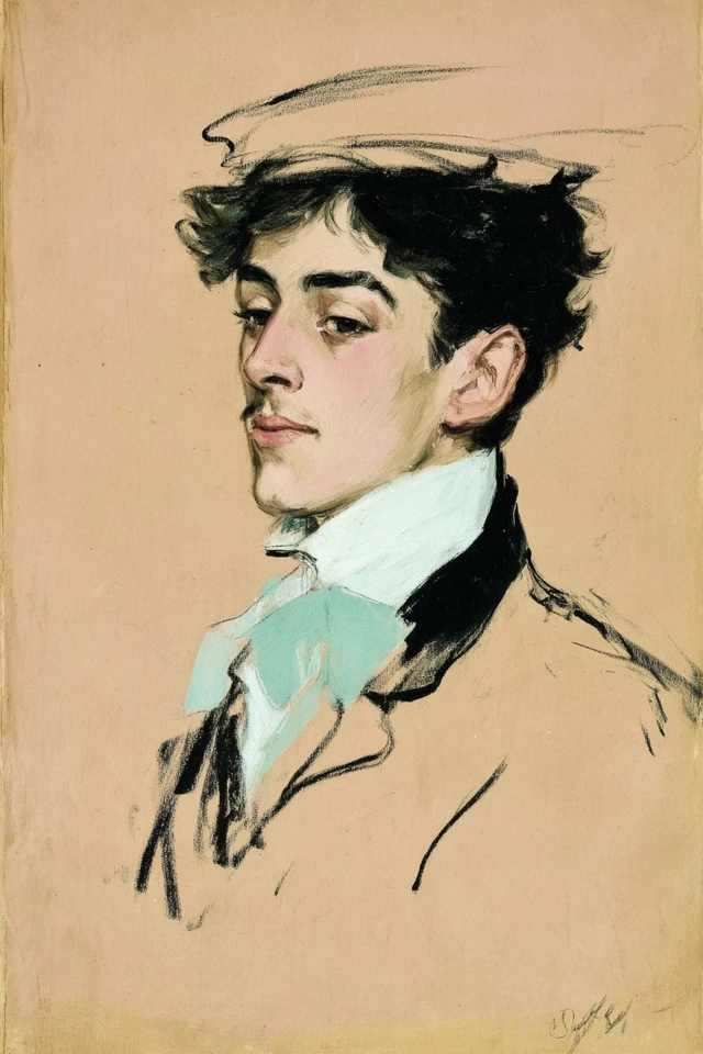 Classical Charcoal Elegance - Image 1