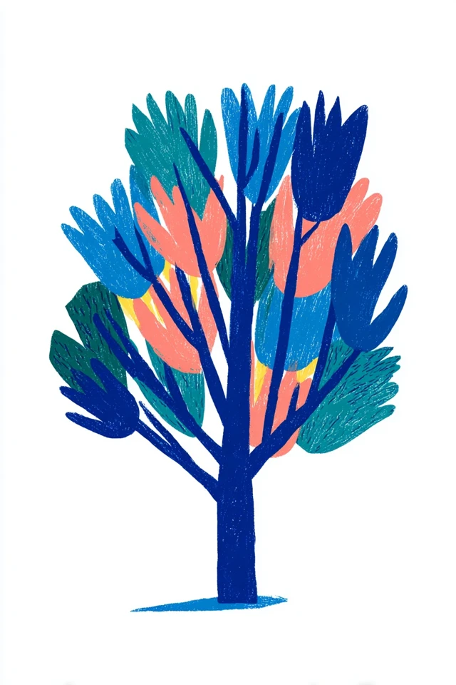 Vibrant Blue Mid-Century Modern Art Prints - Image 5