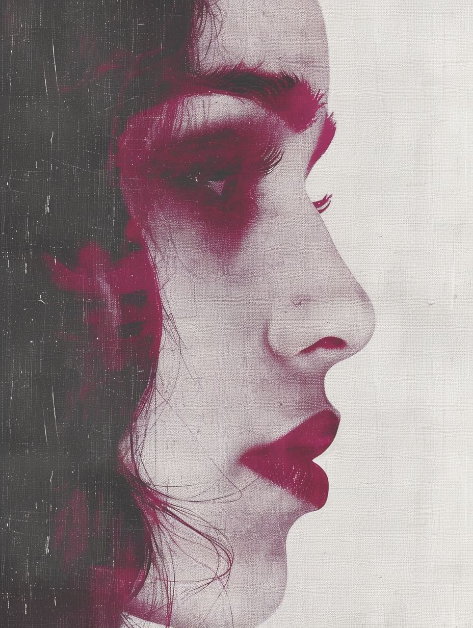 Magenta Contrast Portrait Study - Image 2