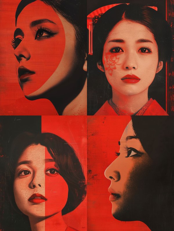 Crimson Shadows Cinematic Portraiture