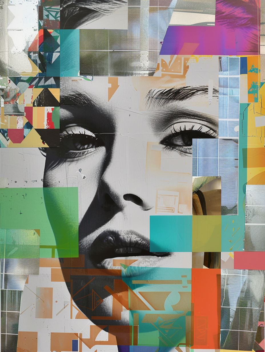 Fragmented Digital Portrait Collage - Image 3