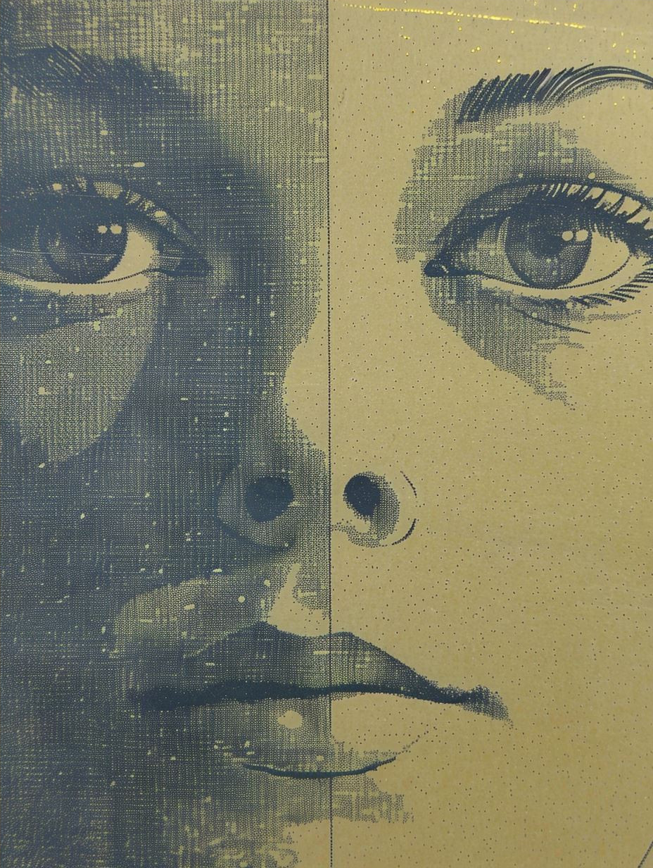 Celestial Profile in Golden Ink - Image 4