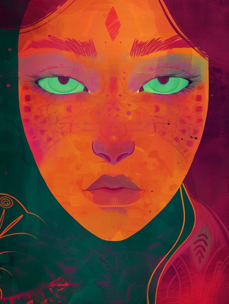 Mystic Portraits in Vibrant Hues - Image 1