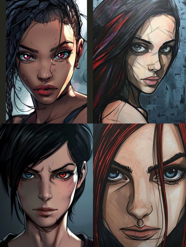 Dark Cinematic Digital Portrait Study