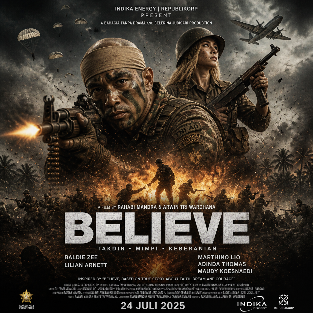 Indonesian War Drama Movie Poster 'Believe'