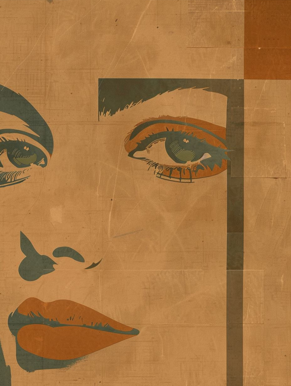 Fragmented Earth Tone Portraits - Image 3