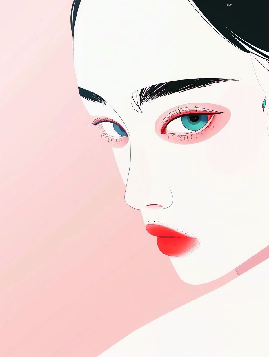 Ethereal Pastel Minimalist Portrait
