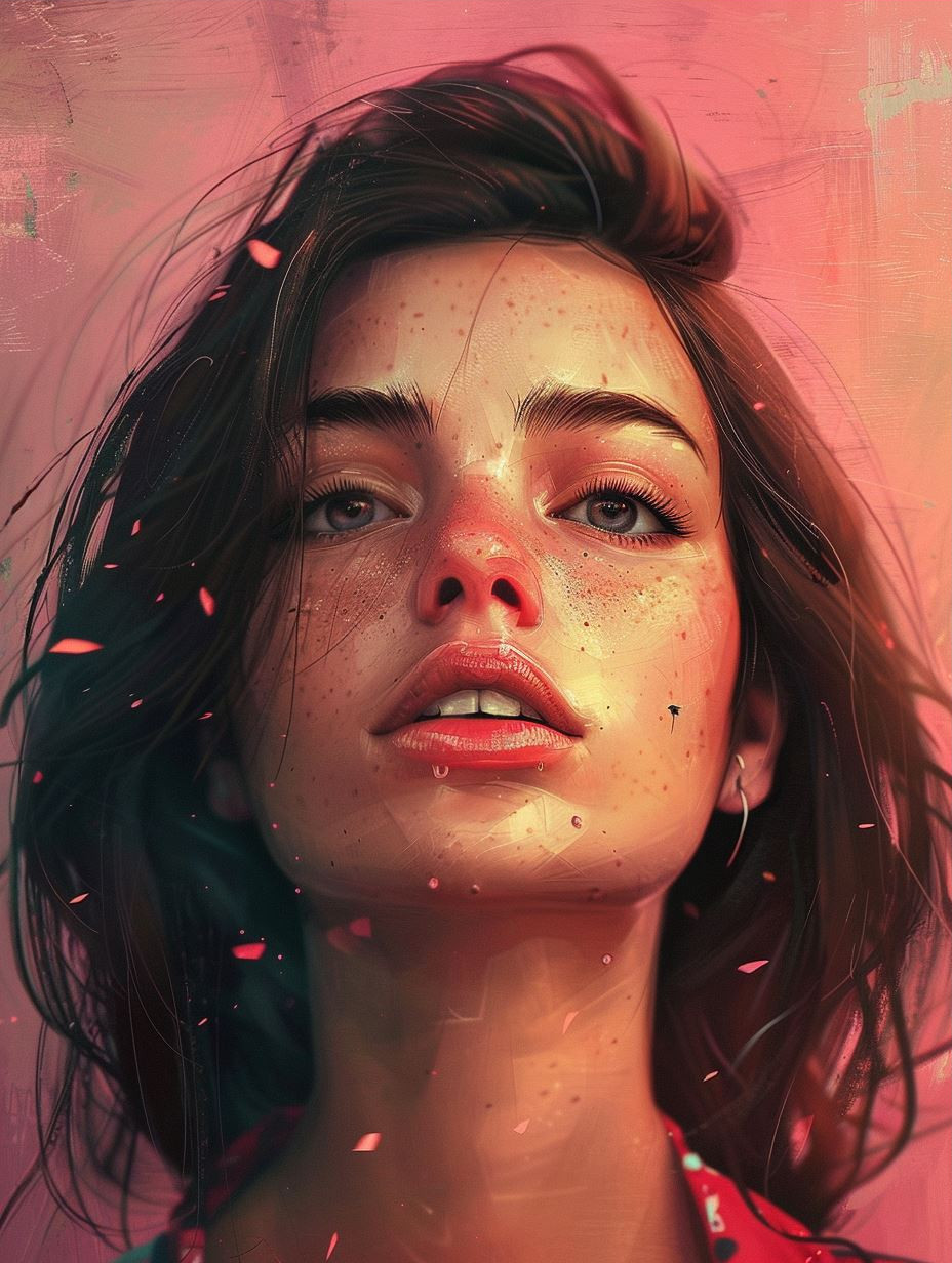 Neon Sunset Gaze - Image 3
