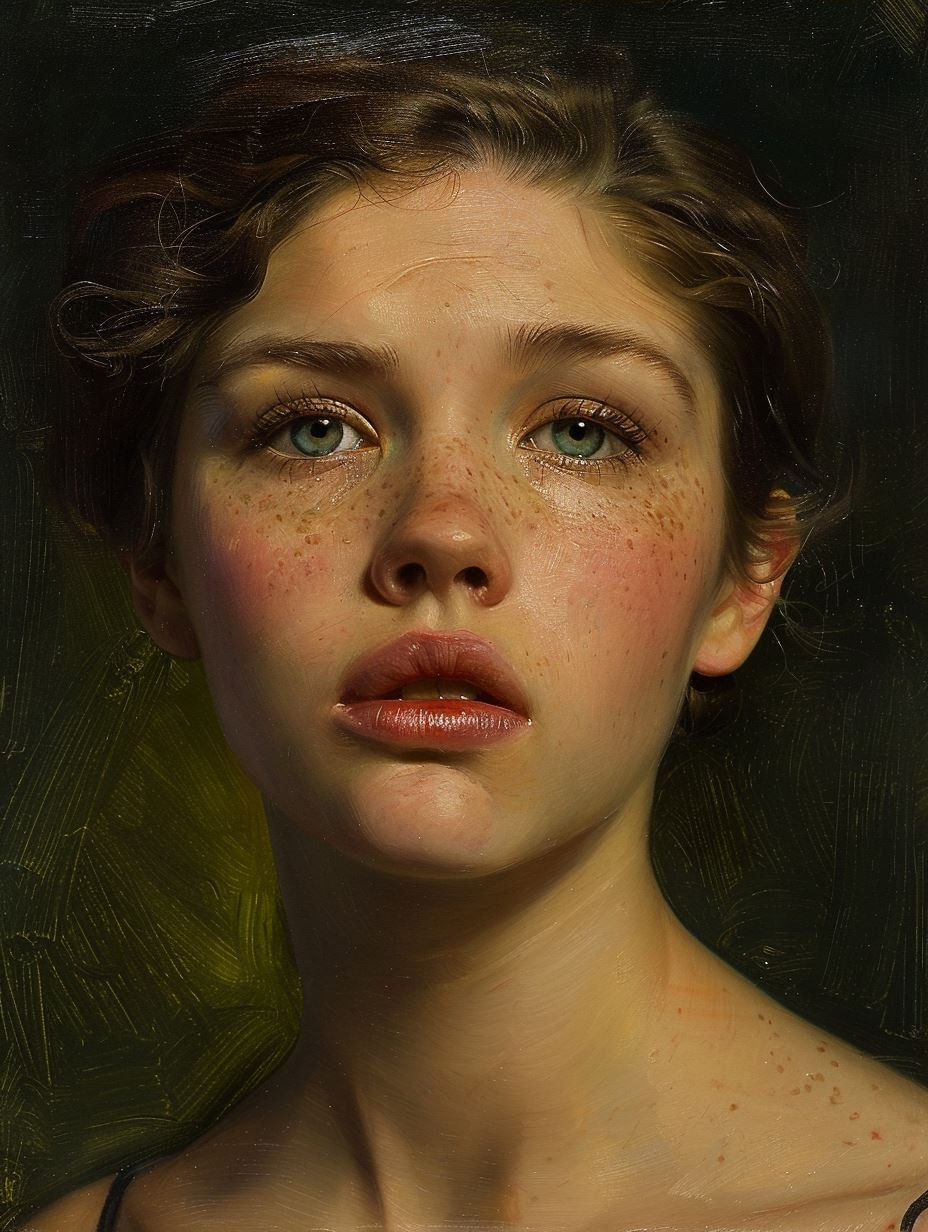 Ethereal Oil Portrait of Youth - Image 3