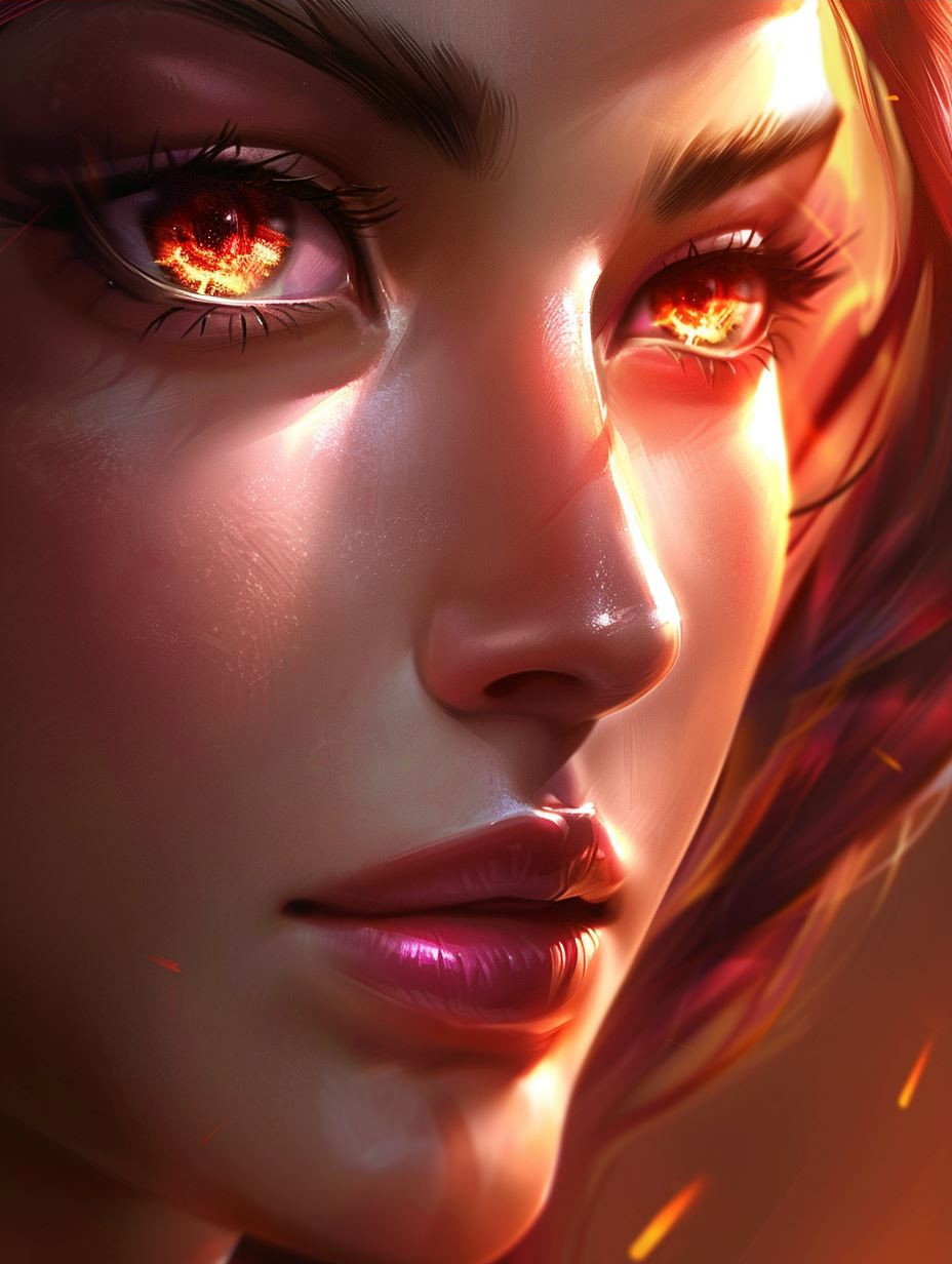 Ember Gaze Cinematic Portrait - Image 3