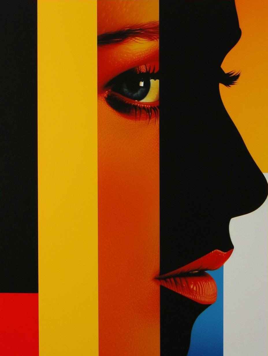Fragmented Portraits in Primary Colors - Image 3
