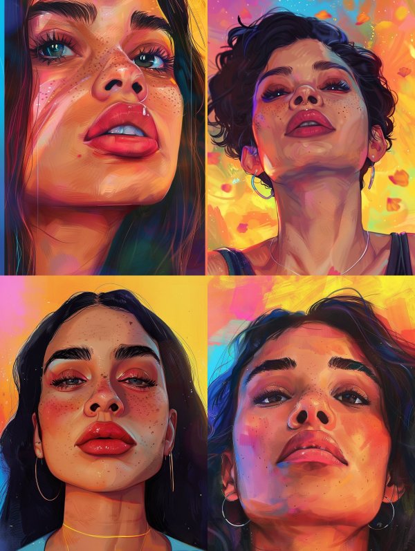 Vibrant Neon Portrait