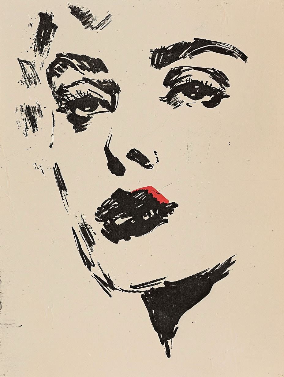 Raw Ink Portrait Study - Image 2