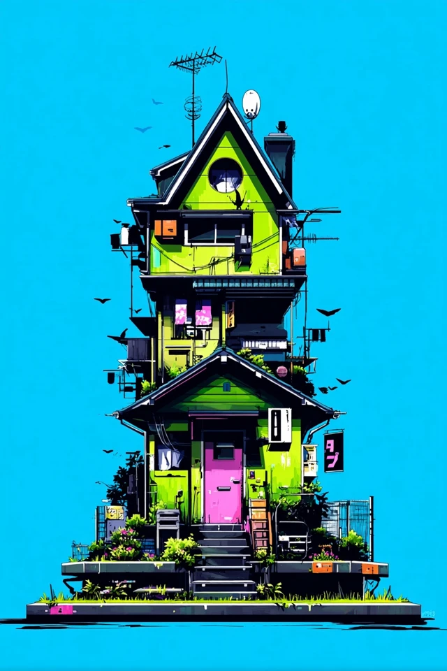 Neon Dreams: A Surreal Digital Collage - Image 6